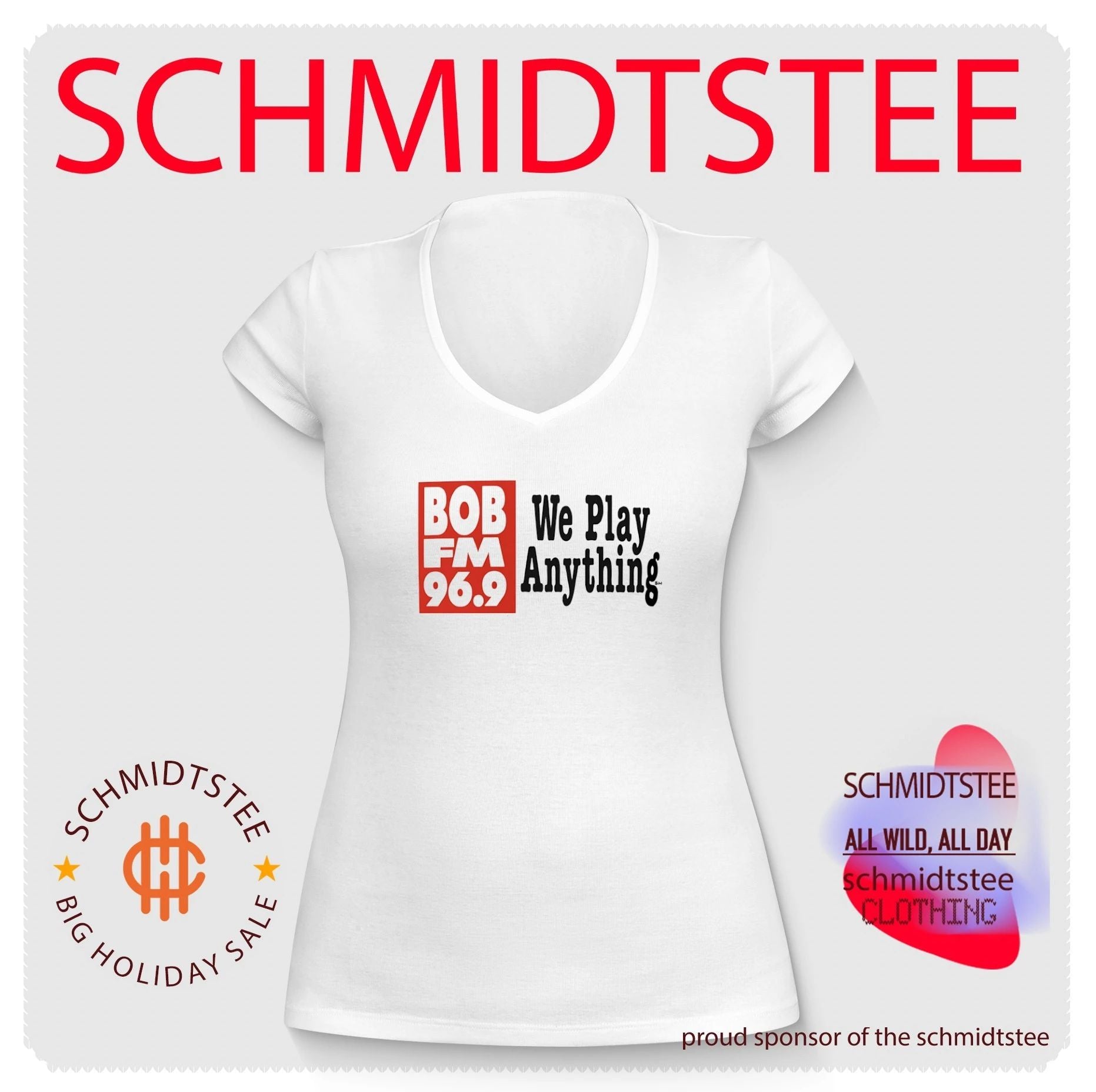 Bob FM 969 We Play Anything radio station shirt