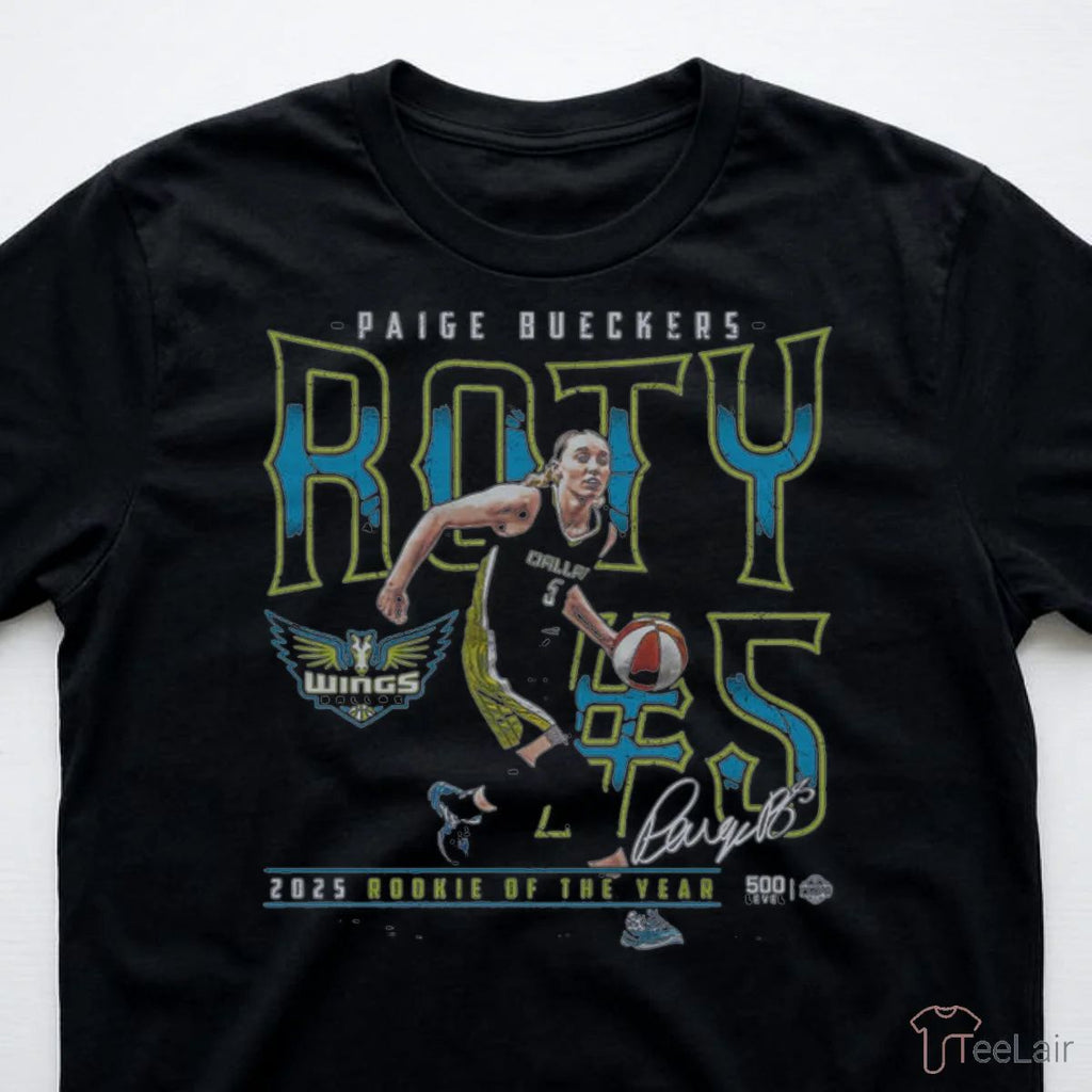 Paige Bueckers Dallas Wings 2025 ROTY WHT Shirt