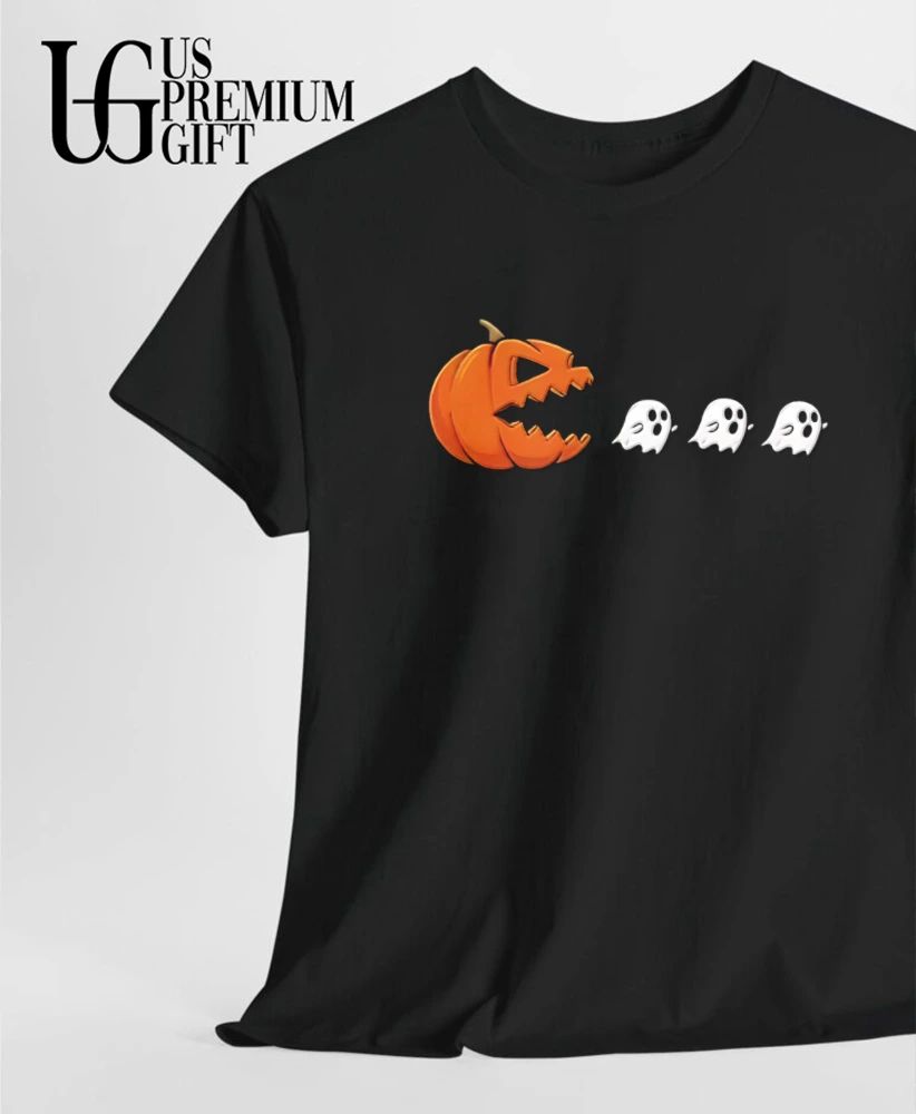 Pumpkin eating ghost Halloween Gamer shirt