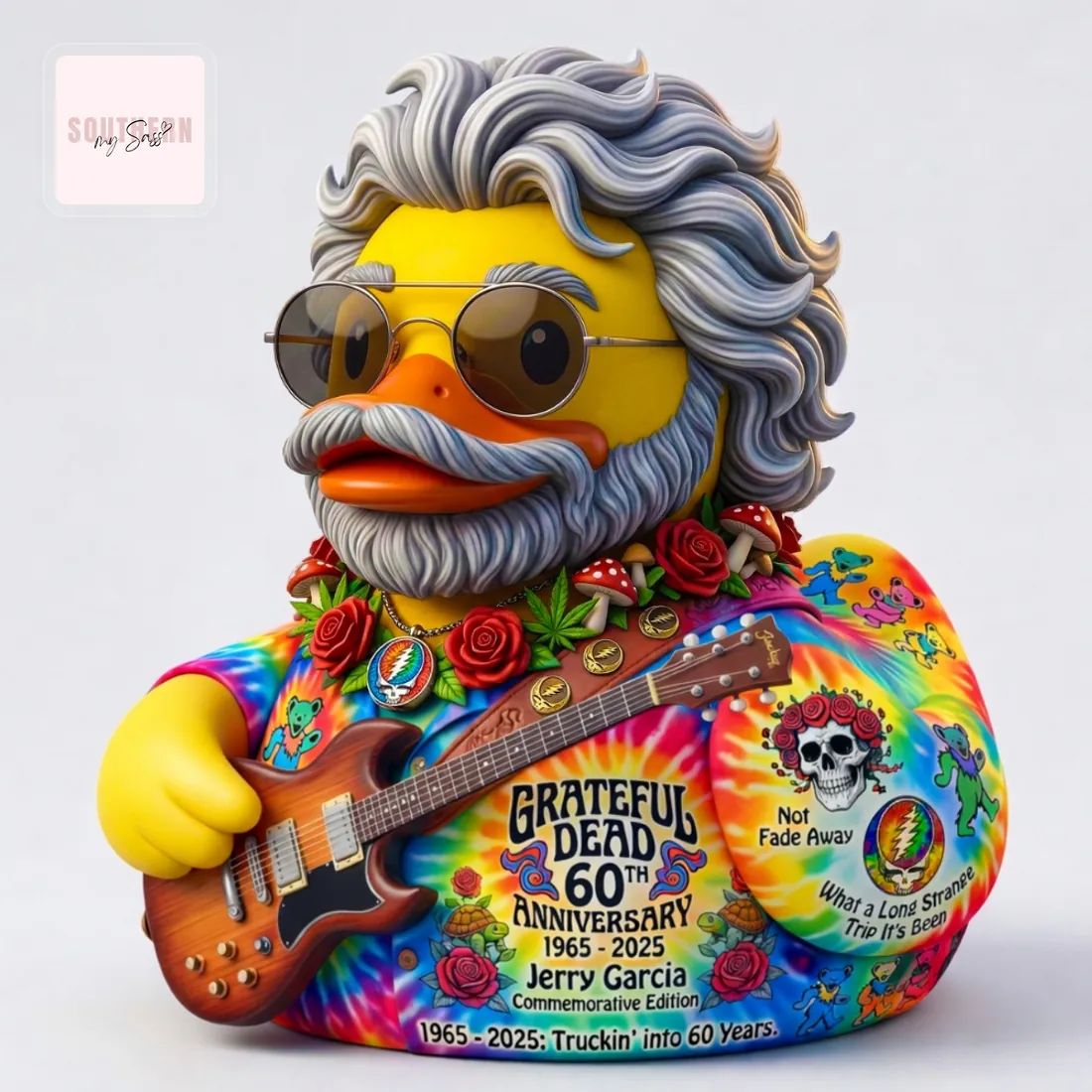 Grateful Dead 60th Anniversary Jerry Garcia Commemorative Tie-Dye Rubber Duck