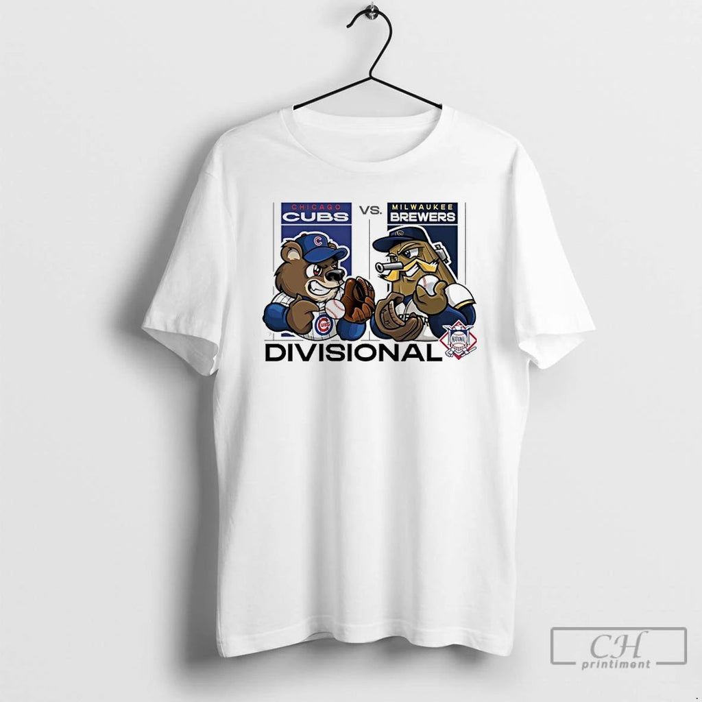 Classic Chicago Cubs Vs Milwaukee Brewers 2025 Nl Divisional Series Mascot T Shirts Hoodie Longsleeve