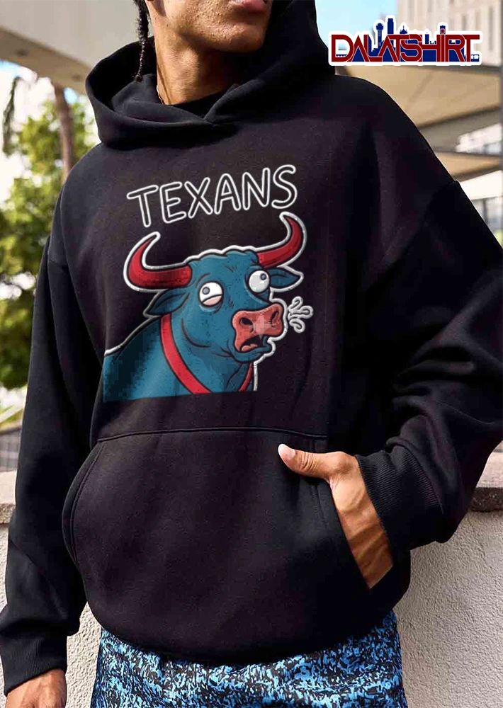 Houston Texans cartoon bull with crossed eyes meme shirt