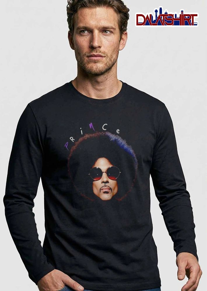 Prince afro sunglasses portrait style shirt