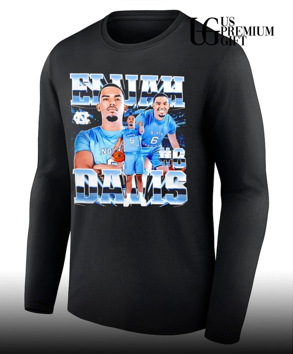 Elijah Davis 6 North Carolina Tar Heels NCAA Basketball shirt