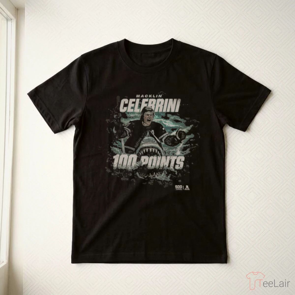 Macklin Celebrini San Jose 100 Points WHT Shirt