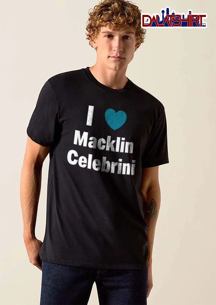 San Jose Sharks Macklin Celebrini I Macklin Celebrini heart symbol text design shirt