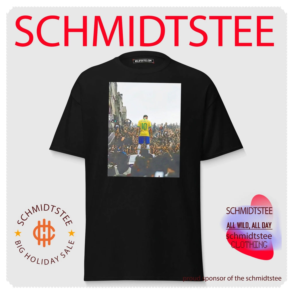 Neymar Jr facing crowd portrait shirt