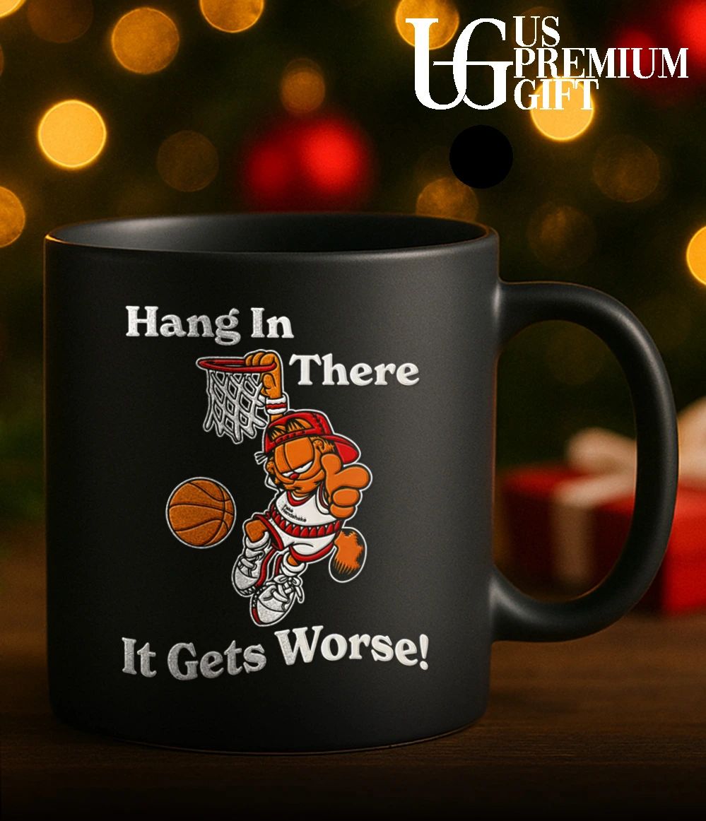 Cat Basketball Player Hang in There It Gets Worse shirt