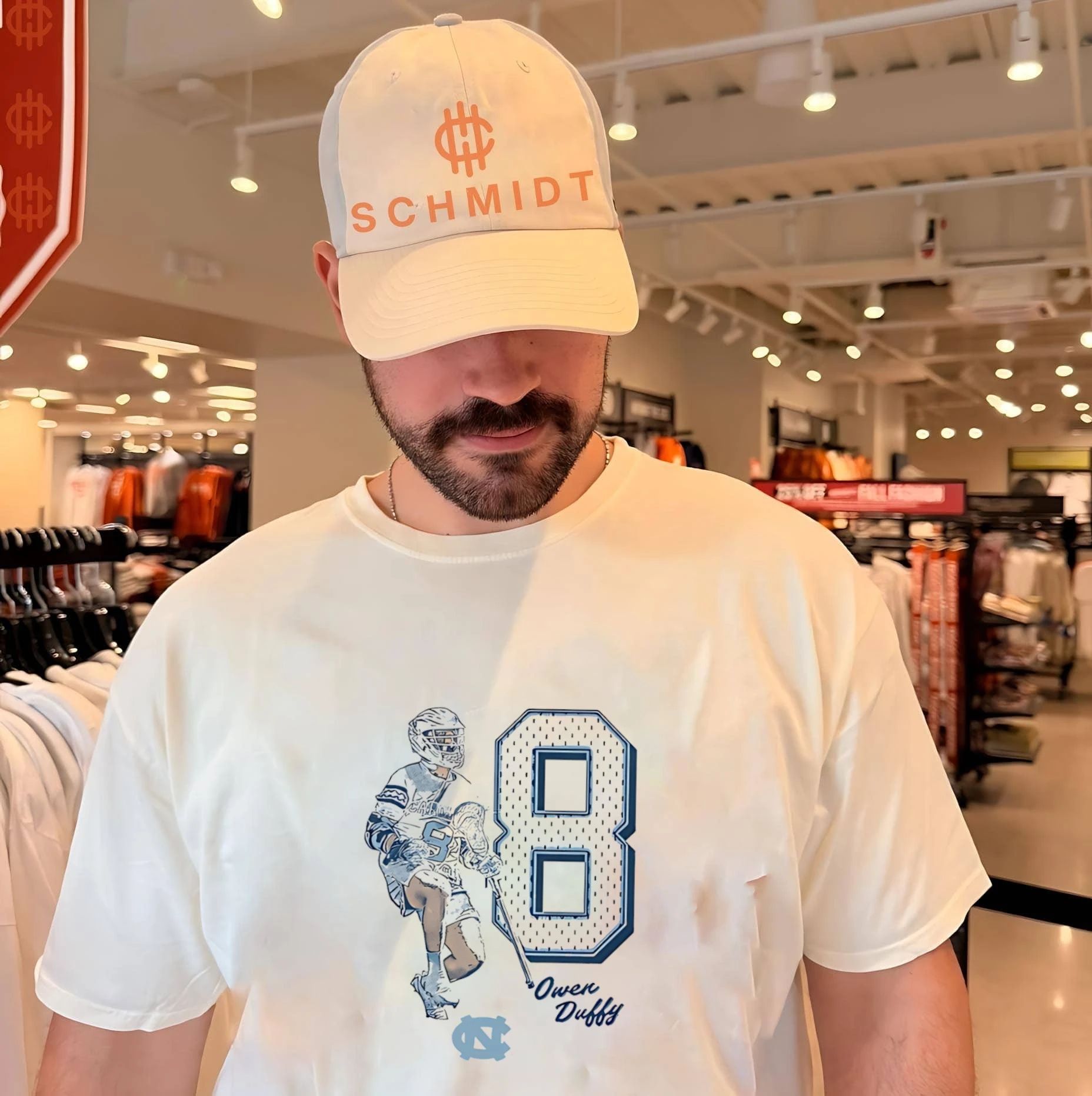 North Carolina Tar Heels Owen Duffy number 8 shirt