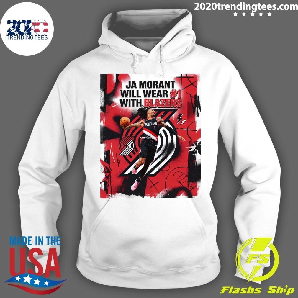 The Portland Trail Blazers Ja Morant will Wear #1 with Blazers Shirt