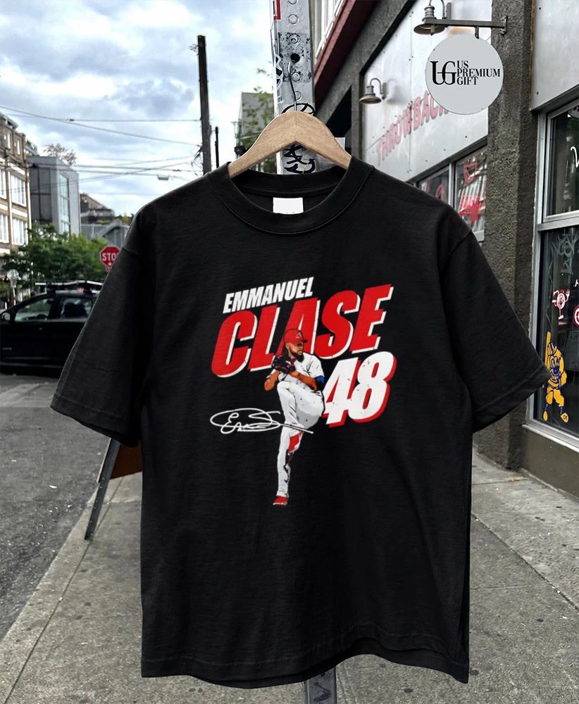 Emmanuel Clase No 48 Cleveland Guardians baseball signature shirt