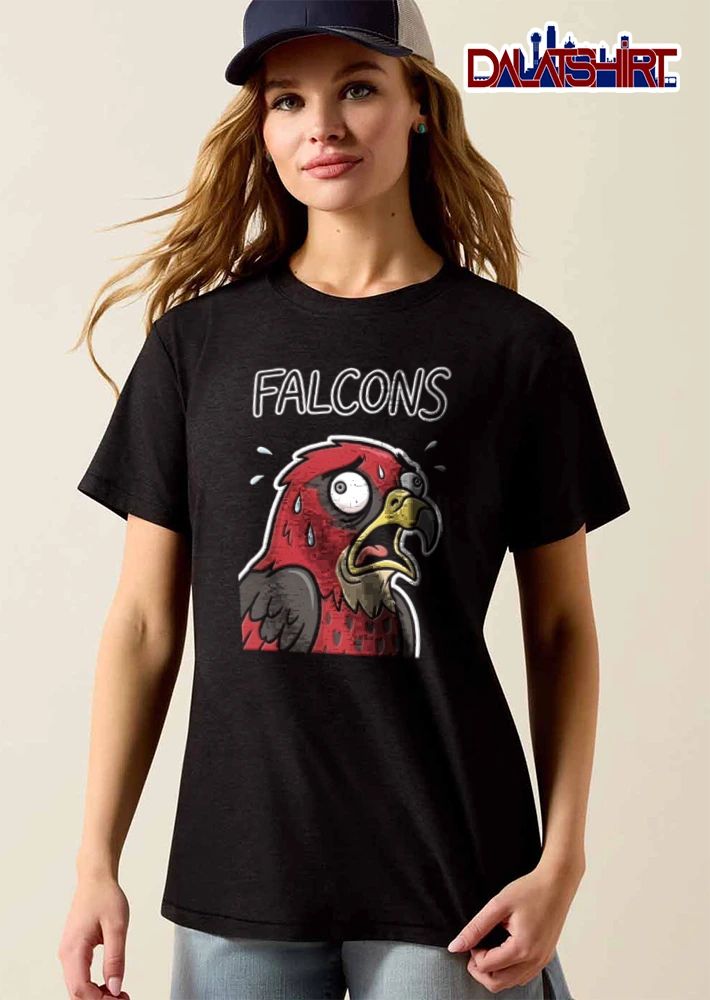 Atlanta Falcons sweating falcon bird cartoon style meme shirt