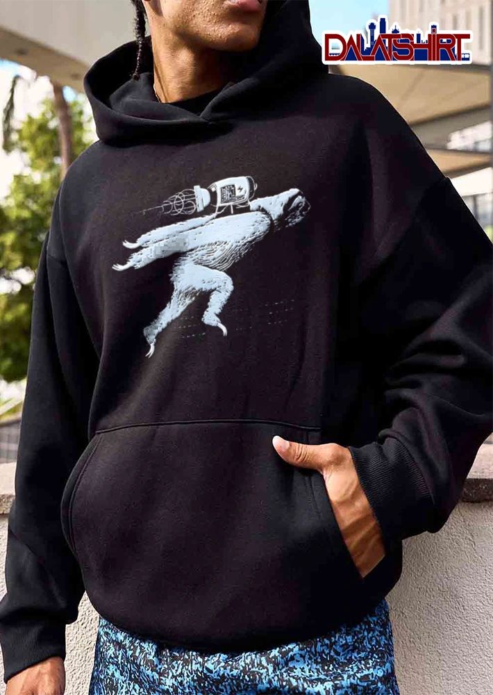 Sloth wearing rocket jetpack flying shirt