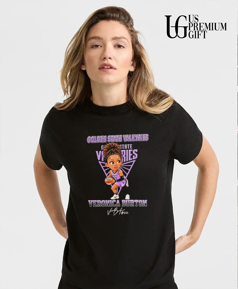 Veronica Burton Golden State Valkyries WNBA chibi signature shirt