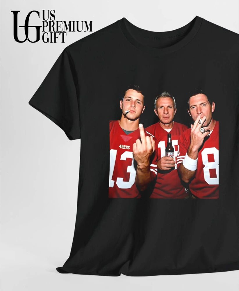 Purdy Joe Montana Steve Young smoking middle finger shirt