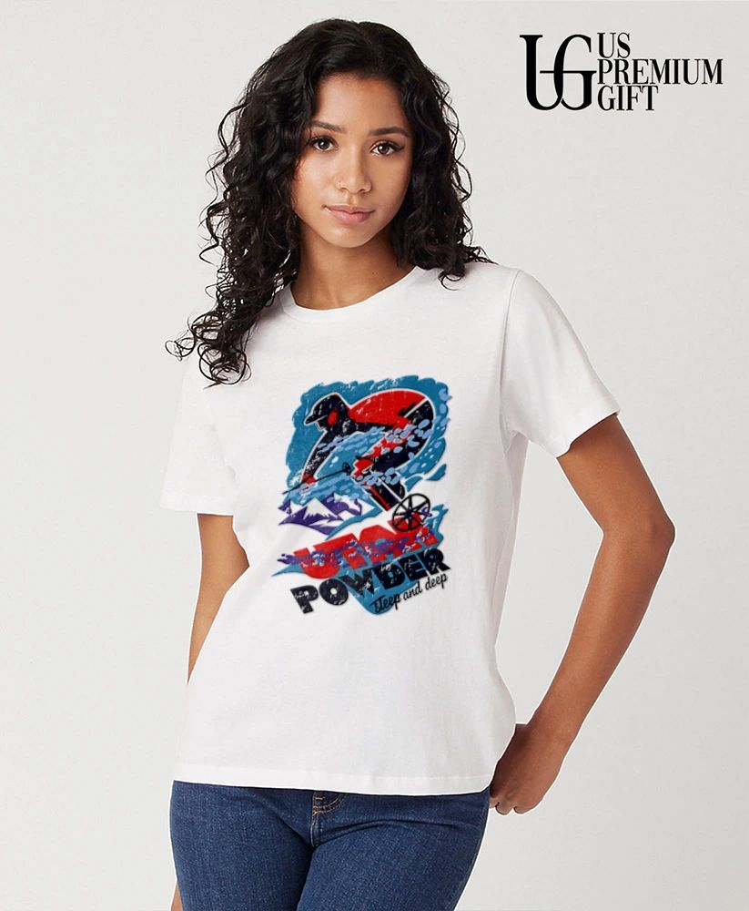 Utah Powder Steep and Deep Distressed skiing shirt