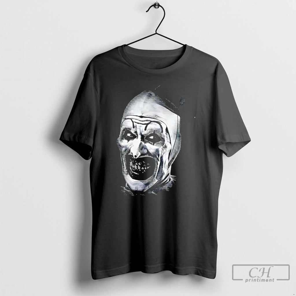 Classic The Terrifier Big Face Graphic Halloween T Shirts Hoodie Longsleeve