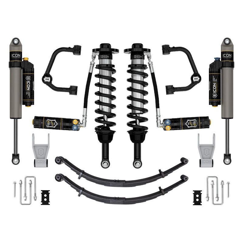Icon 2.5-3″ Stage 4 Suspension System Tubular CDXS leaf Pack Kit for 2022-2023 Ford F150