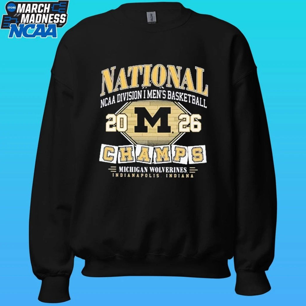 Michigan Wolverines 2026 Men’s Basketball National Champions Hardwood Shirt