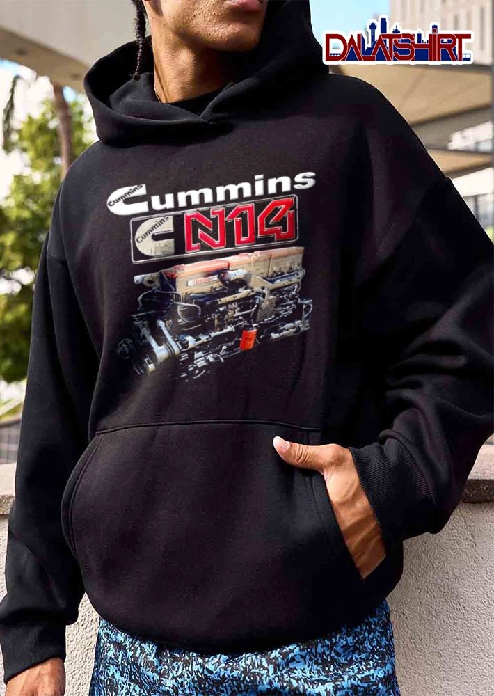 Cummins Lawson Cummins 14 diesel engine black red details shirt