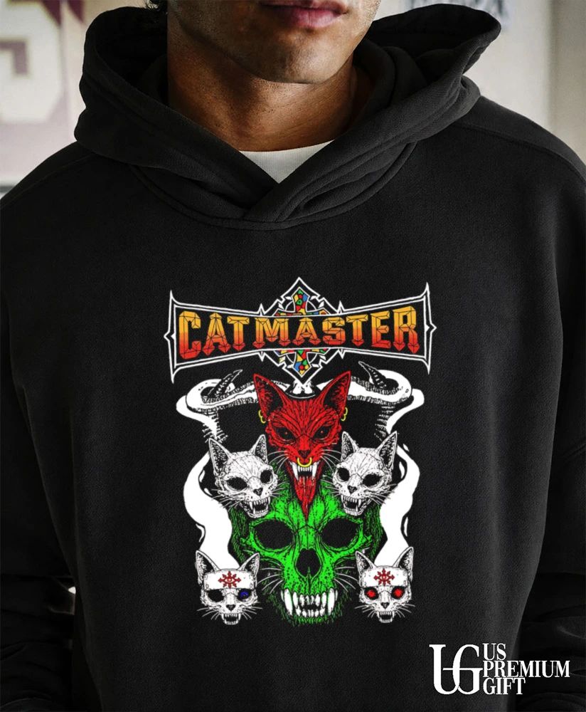 Catmaster Occult Cat Skull Metal Gothic shirt