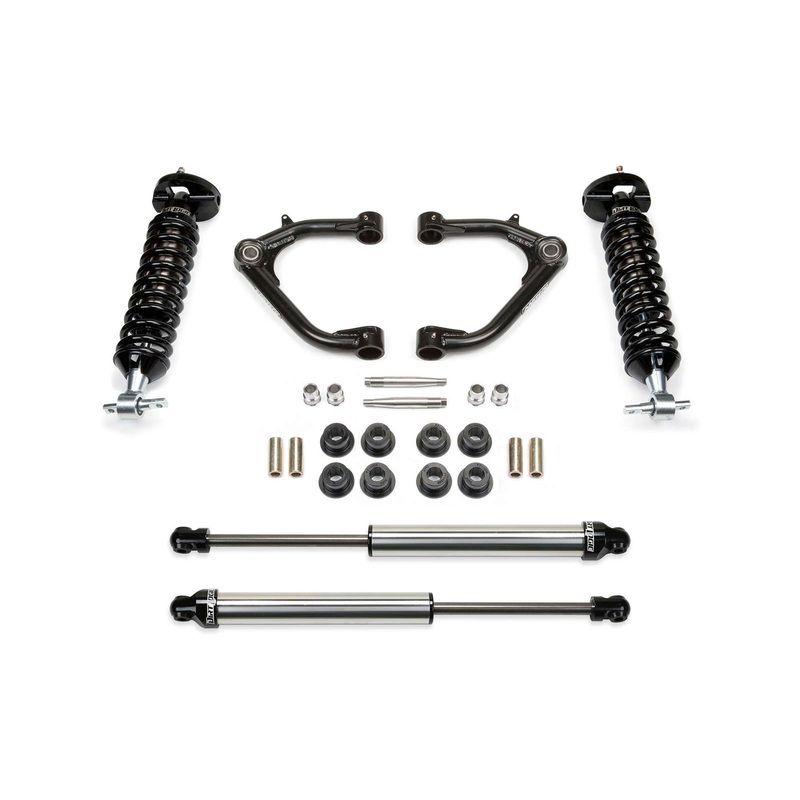 Fabtech 2″ Uniball UCA System w/Front Dirt Logic 2.5 Coilovers & Rear 2.25 Shocks Kit for 2007-2014 GMC Sierra 1500 4WD RWD w/2″ lift
