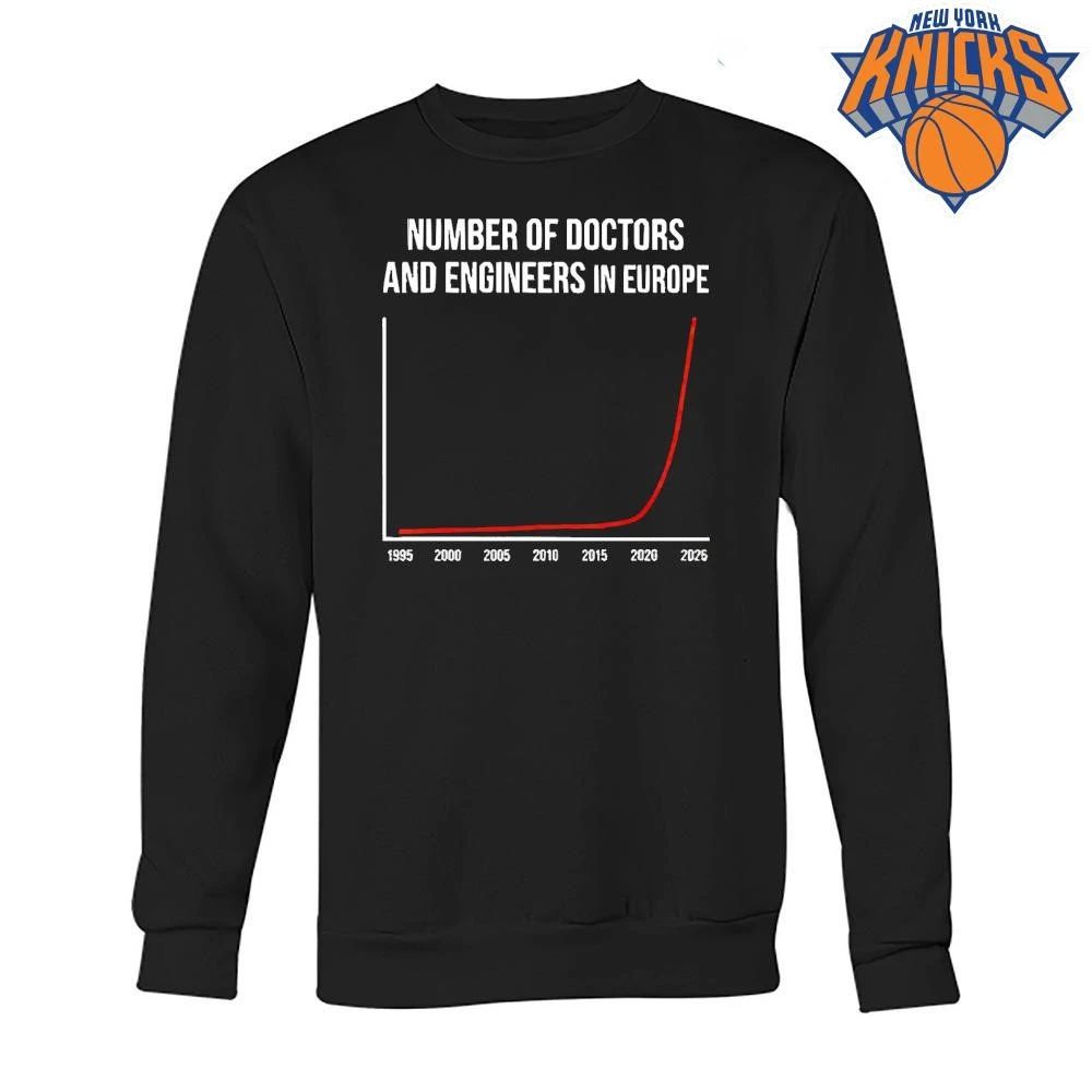 Number Of Doctors And Engineers In Europe Graph Sarcastic Shirt