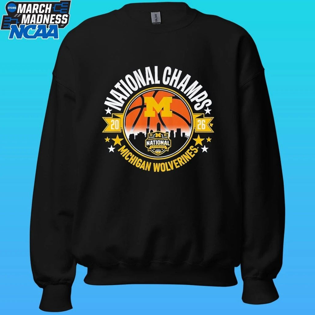 Michigan Wolverines MBB 2026 National Champions Circle Shirt