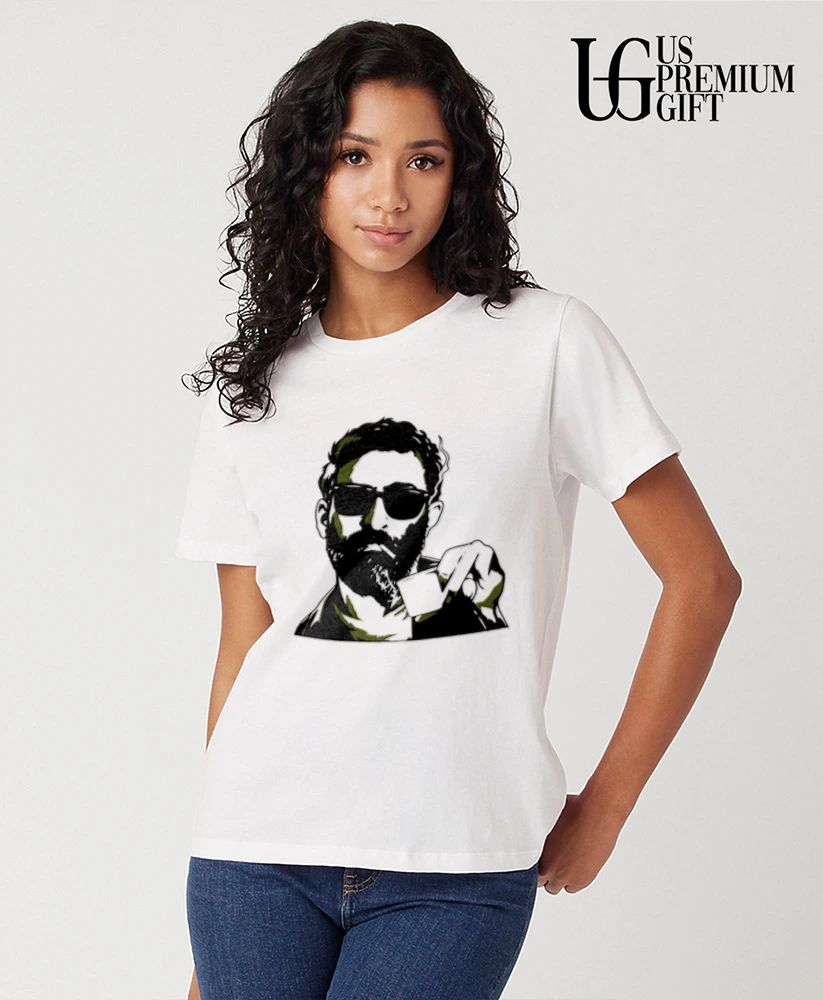 Bearded Man with Sunglasses and Cigarette shirt