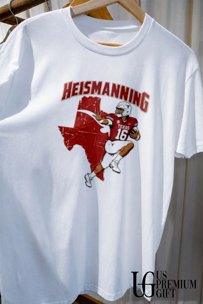 Arch Manning Texas Longhorns Heismanning 16 State Map shirt