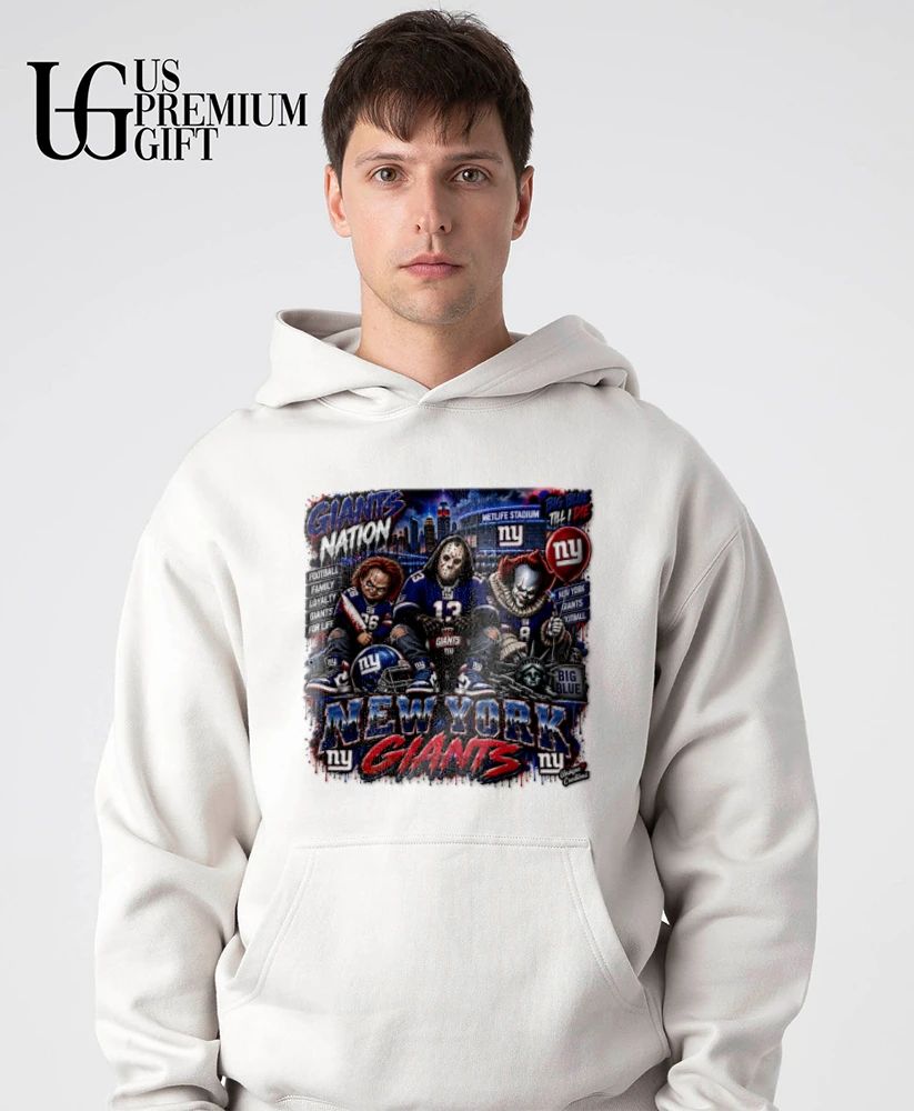 Chucky Jason Pennywise New York Giants Nation Big Blue Till I Die Halloween shirt