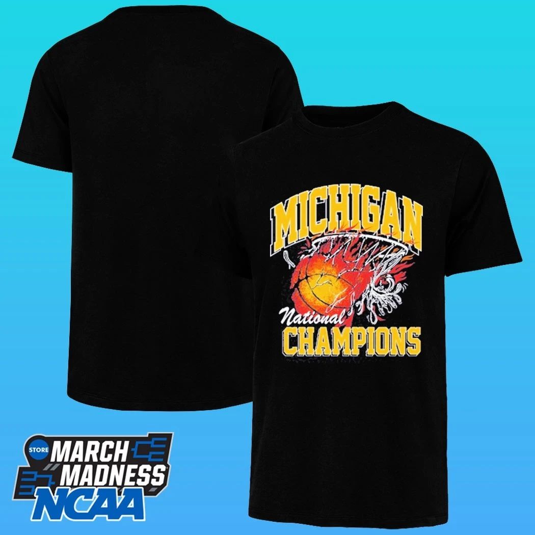 Michigan Wolverines National Champions Flame Shirt