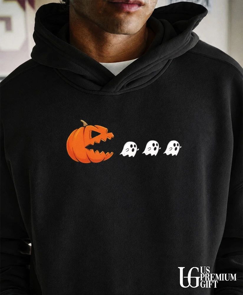 Pumpkin eating ghost Halloween Gamer shirt
