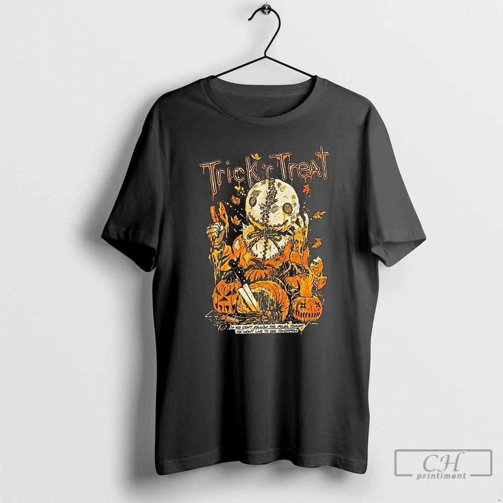 Classic Trick R Treat Follow The Rules Halloween Long Sleve T Shirts Hoodie Longsleeve