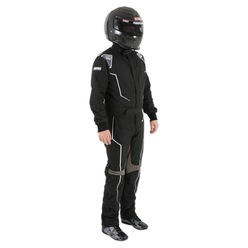 Simpson Racing Helix Racing Suit – XX-Large – Black / Gray
