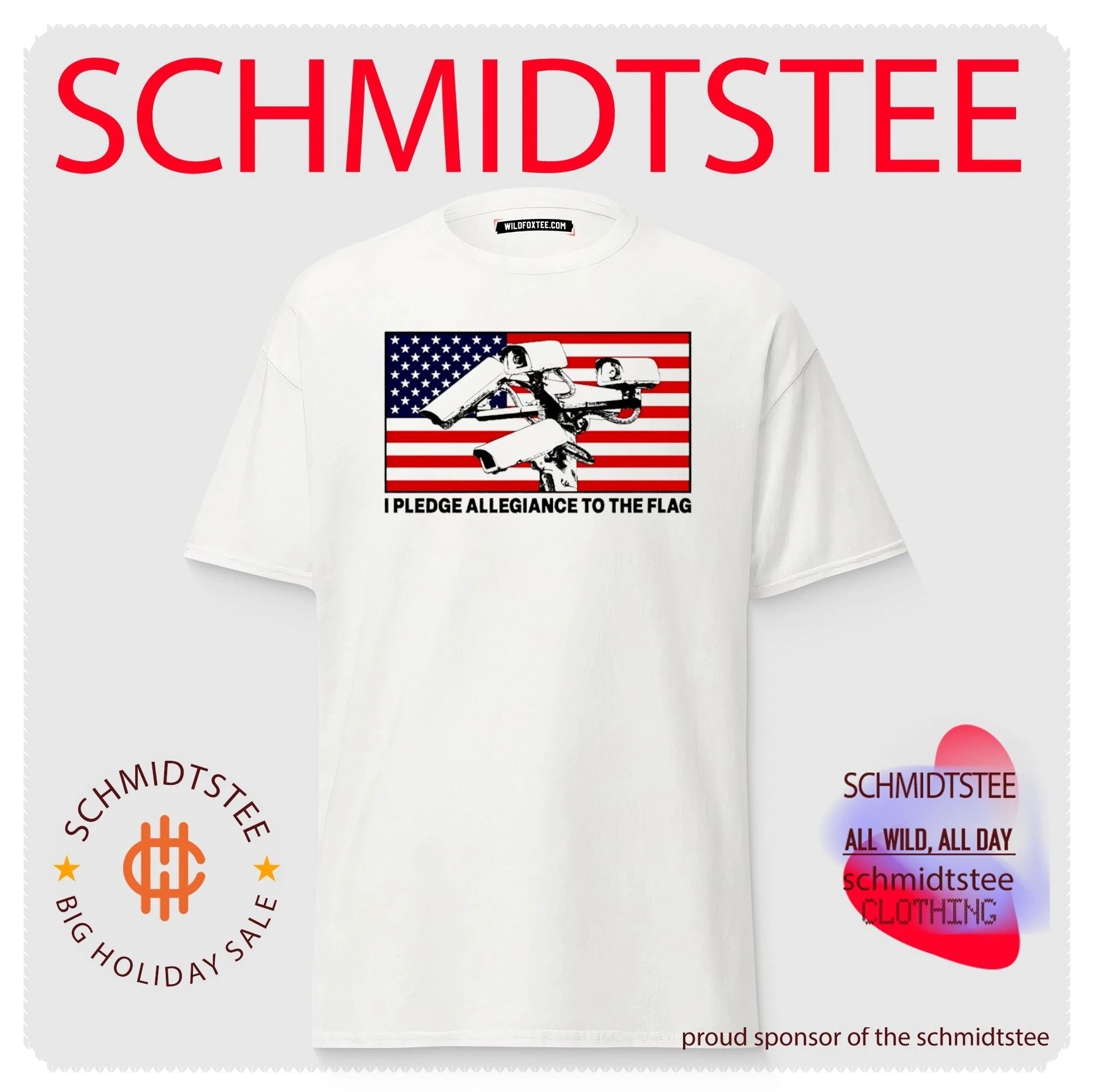 I Pledge Allegiance to the Flag Surveillance Camera shirt