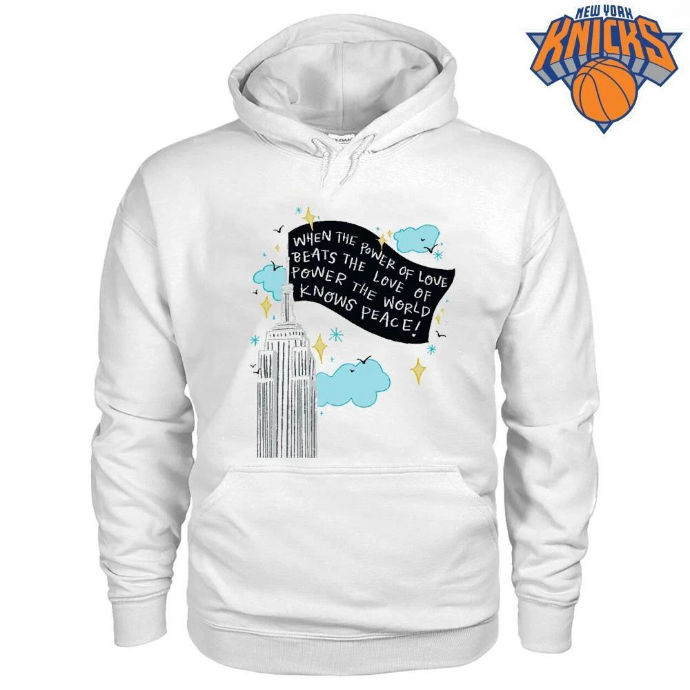When The Power Of Love Beats The Love Of Power The World Knows Peace Empire State Building Shirt