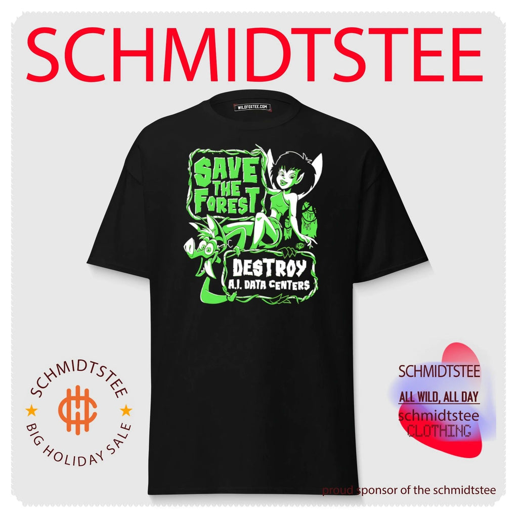 Save the forest destroy AI data centers graphic shirt