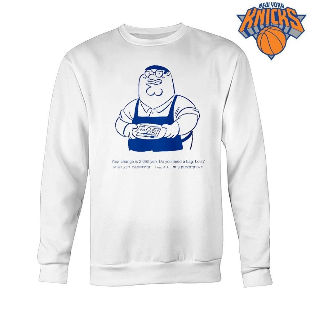 Peter Griffin Your Change Is 2060 Yen Do You Need A Bag Lois Japanese Convenience Store Meme Shirt