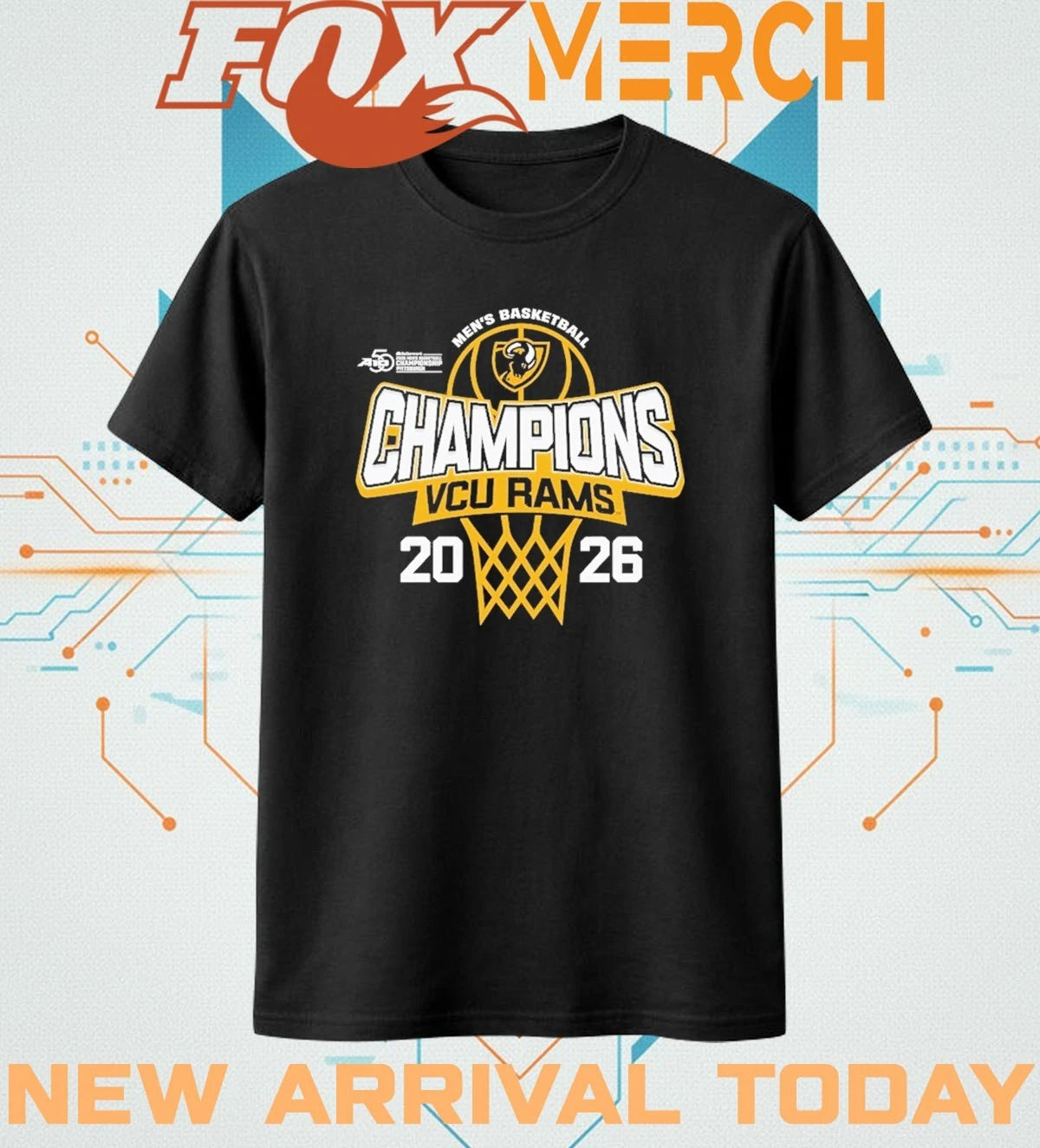 VCU Rams 2026 A-10 Men’s Basketball Tournament Champions shirt