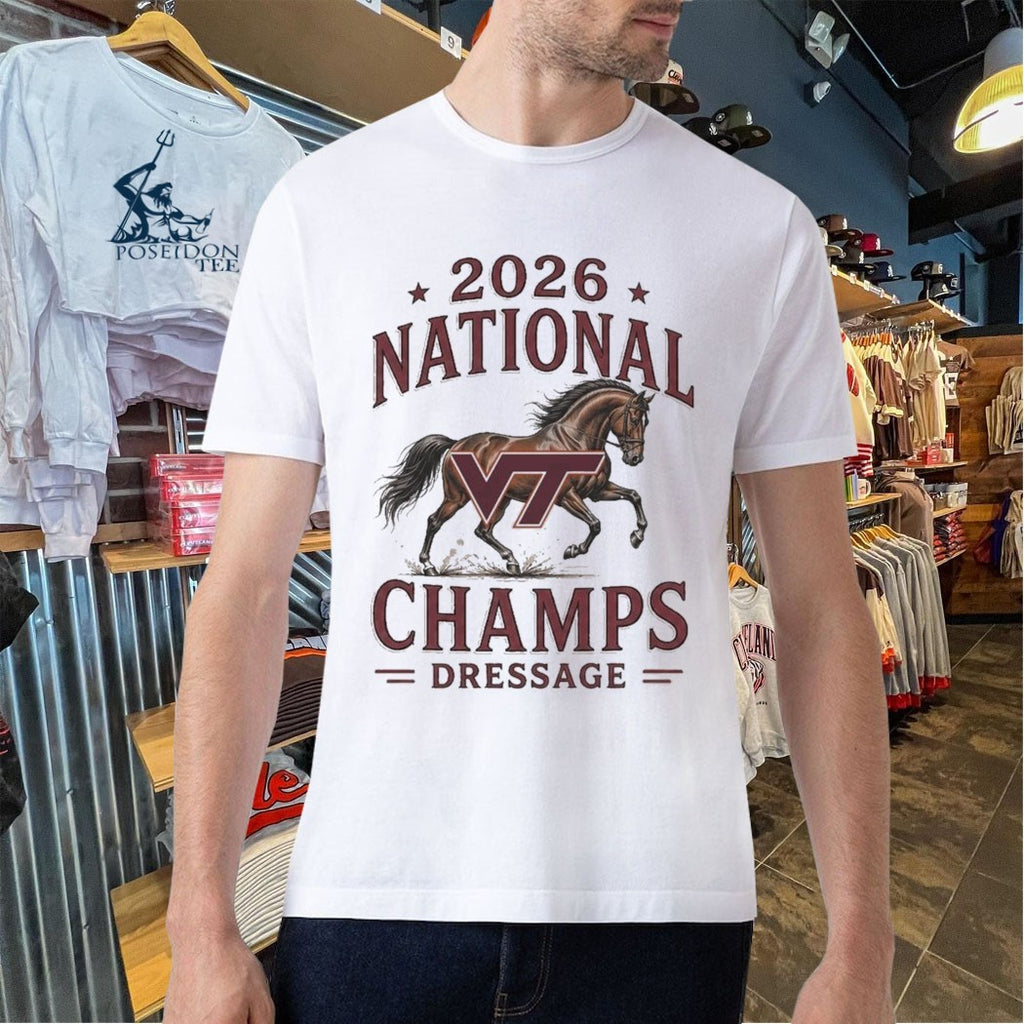 Virginia Tech Hokies 2026 National Champs Dressage Horse T-shirt