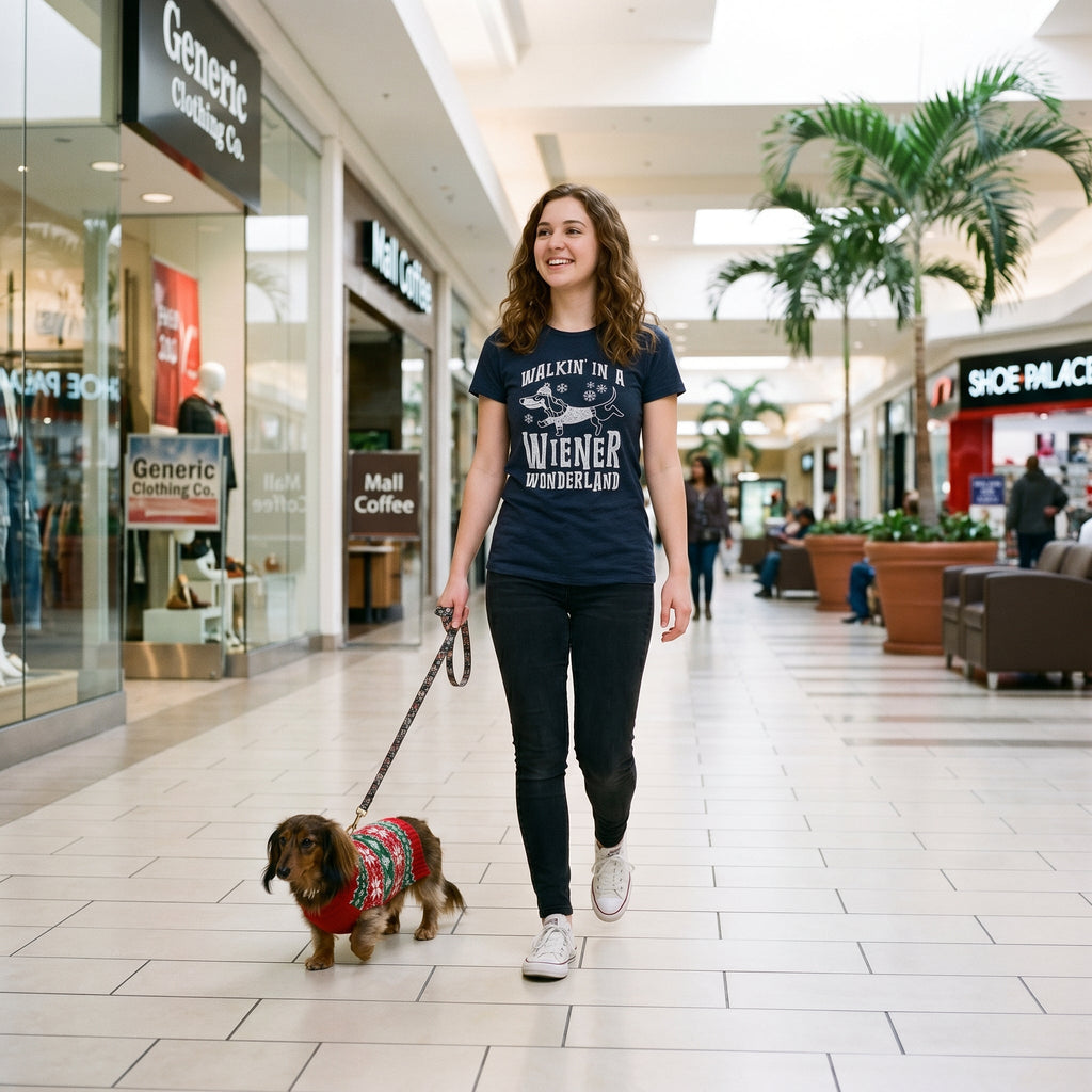 Walkin In A Wiener Wonderland Women's T Shirt