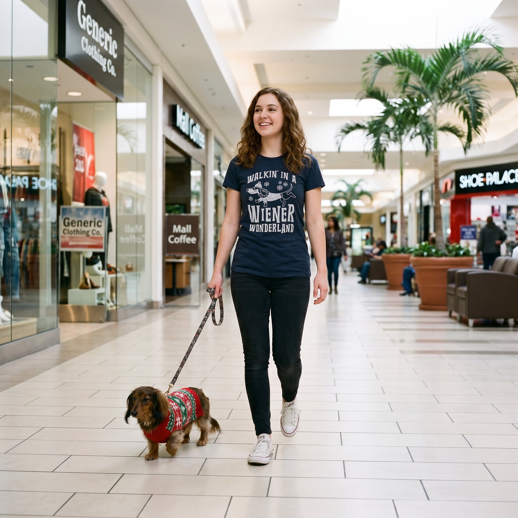 Walkin In A Wiener Wonderland Women's T Shirt