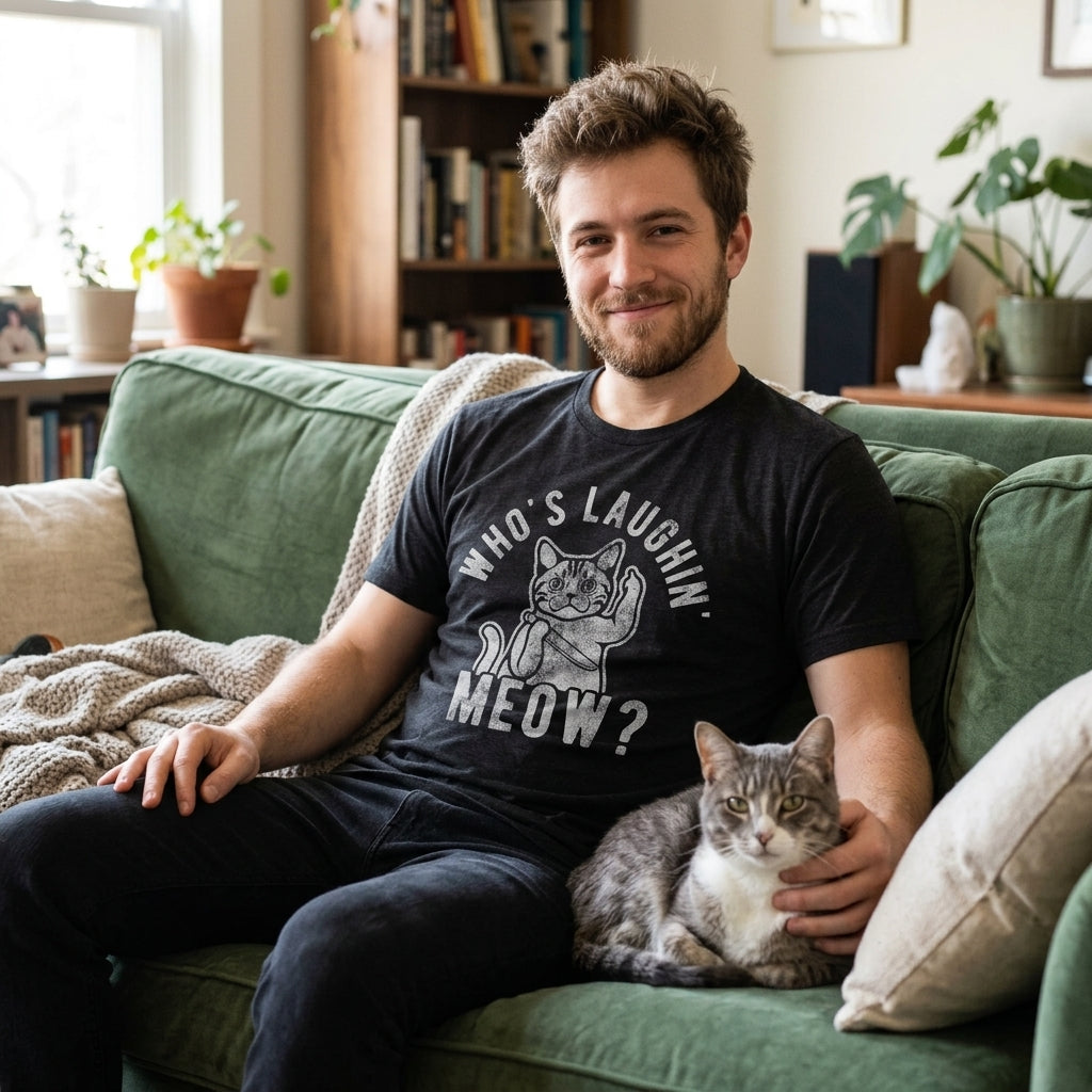 Who's Laughing Meow Men's T Shirt