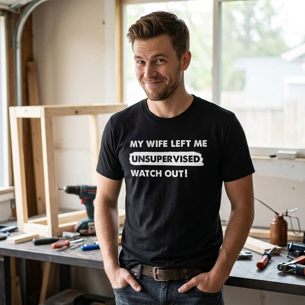 My Wife Left Me Unsupervised Watch Out Men's T Shirt