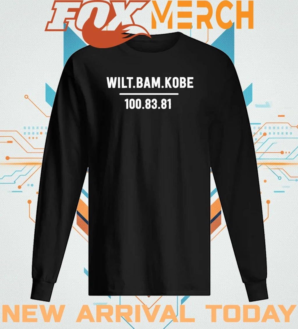 Wilt Bam Kobe 100 83 81 3 players most points in a game in NBA history t-shirt