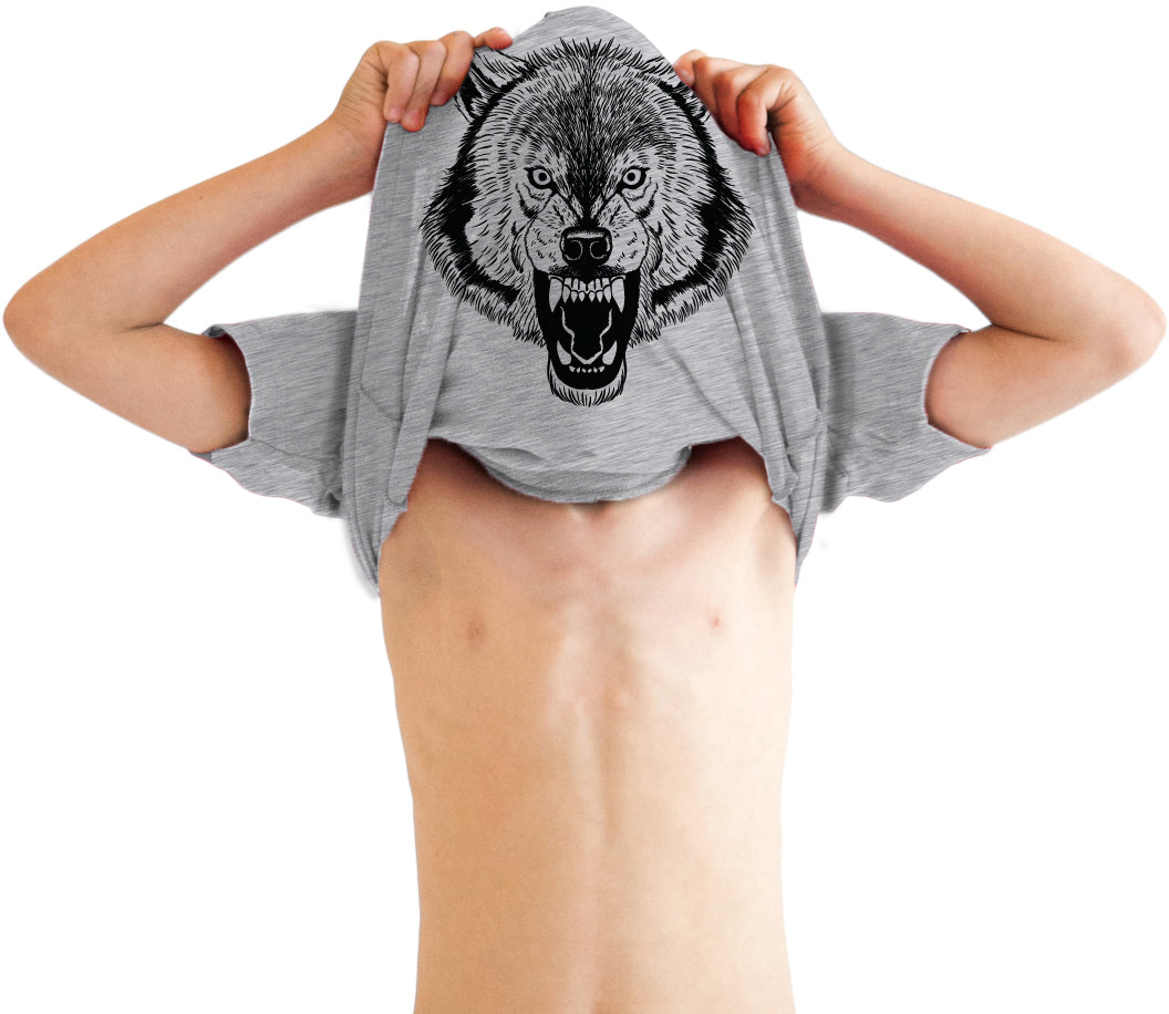 Ask Me About My Wolf Flip Youth T Shirt