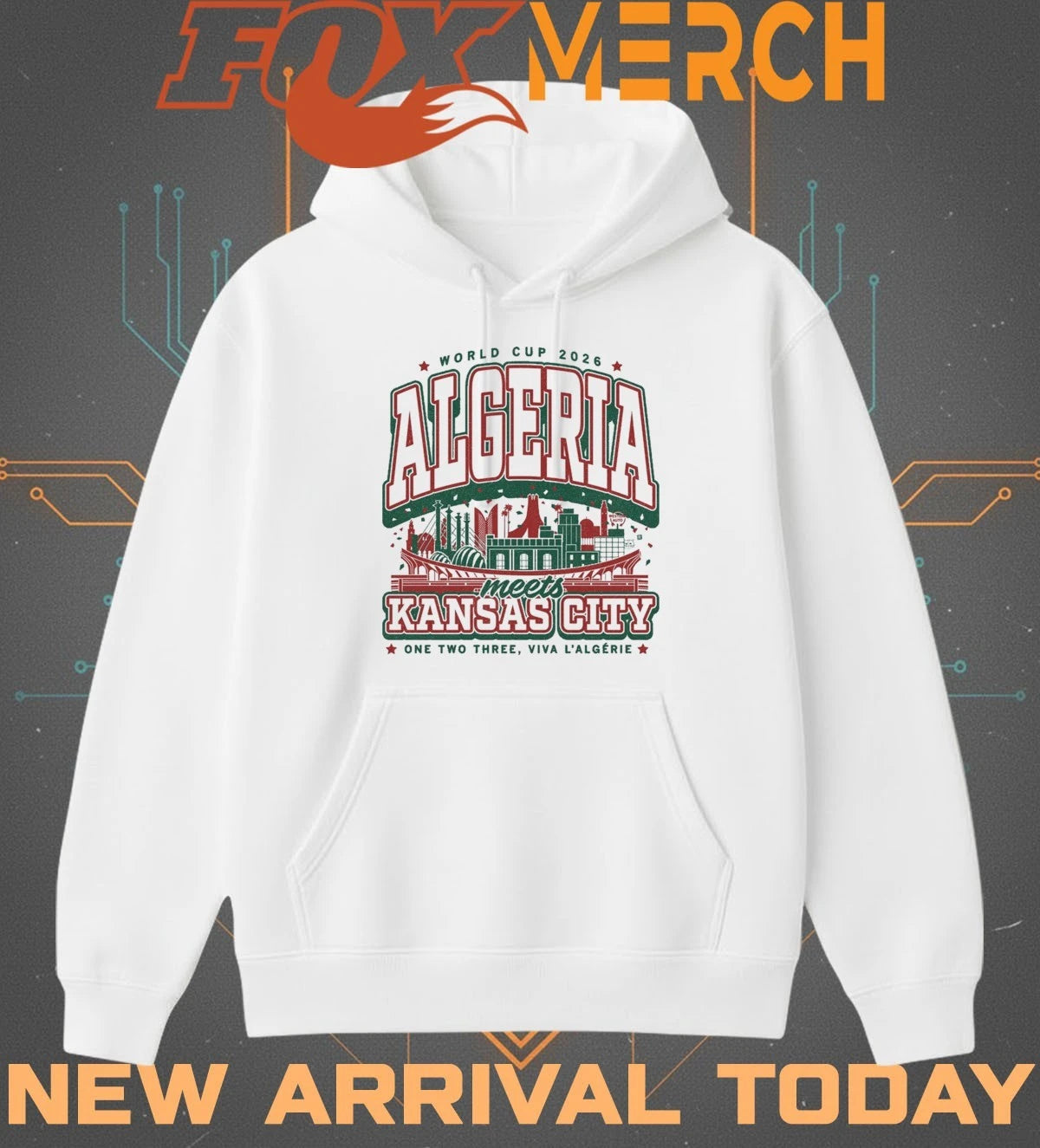 World Cup 2026 Algeria meets Kansas City one two three viva l’algerie t-shirt