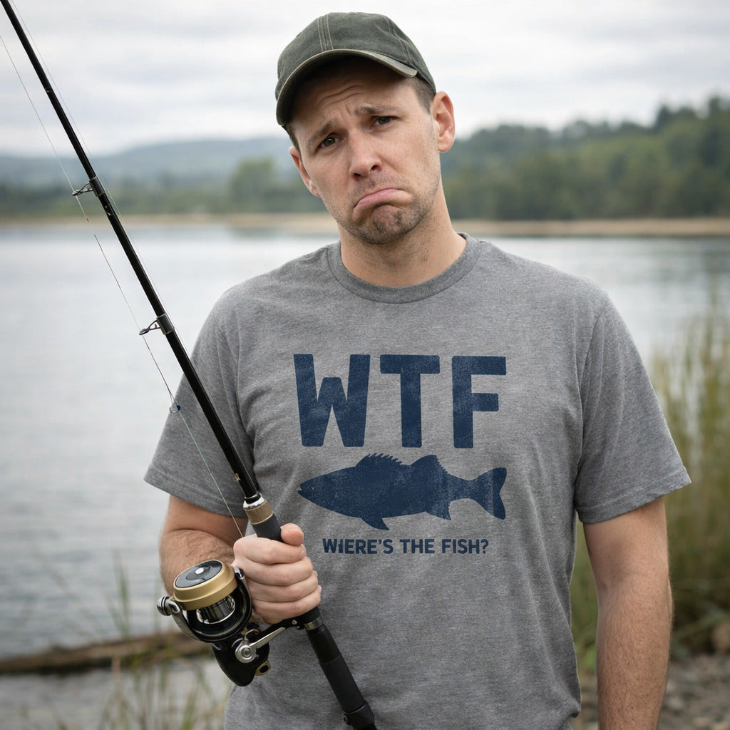 WTF Wheres The Fish Men's T Shirt