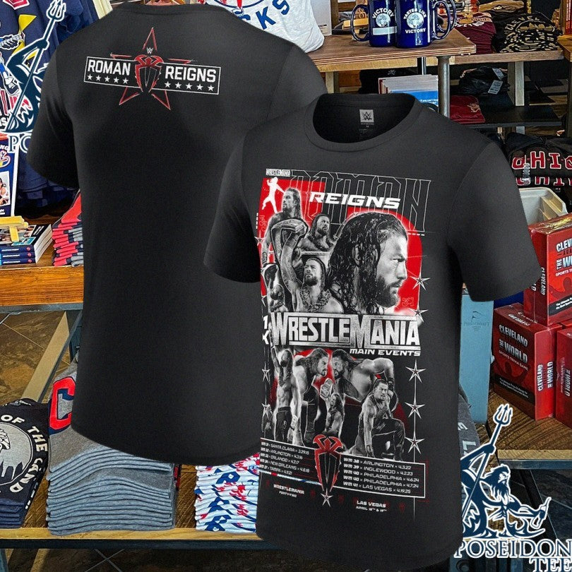 Wwe Roman Reigns Wrestlemania Moments T-shirt